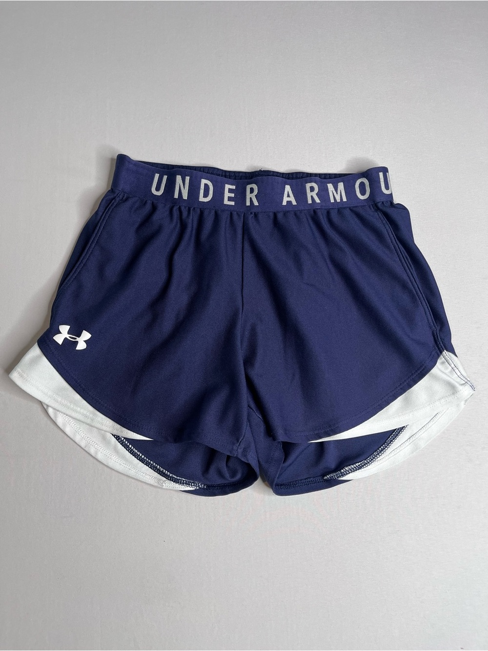 Under Armour Women’s Navy and White Athletic Running Shorts